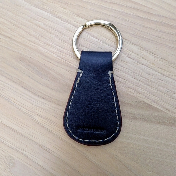Blue leather Dooney & Bourke key ring - Picture 2 of 3